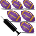 6 Pack Football Size 6/9 Official Sized Ball with Textured Grip for Youth High School&College